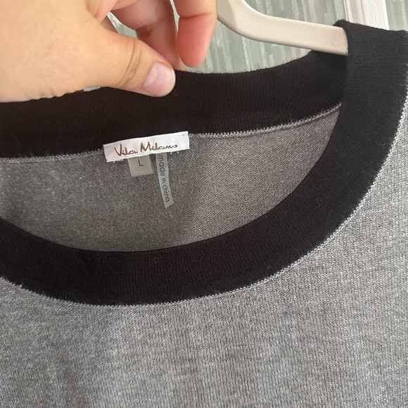 Vila  milano Women's Gray and Black Sweatshirt size L - Picture 2 of 8